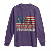 Send Barron Long Sleeve Shirt Vintage American Flag Soldier Hashtag Internet Meme