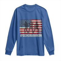 Send Barron Long Sleeve Shirt Vintage American Flag Soldier Hashtag Internet Meme