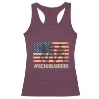 Send Barron Racerback Tank Top Vintage American Flag Soldier Hashtag Internet Meme