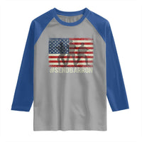 Send Barron Raglan Shirt Vintage American Flag Soldier Hashtag Internet Meme