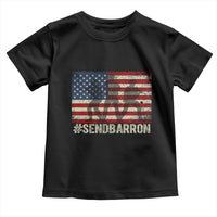 Send Barron Toddler T Shirt Vintage American Flag Soldier Hashtag Internet Meme