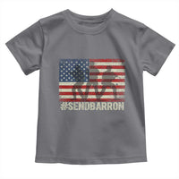 Send Barron Toddler T Shirt Vintage American Flag Soldier Hashtag Internet Meme