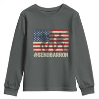 Send Barron Youth Sweatshirt Vintage American Flag Soldier Hashtag Internet Meme