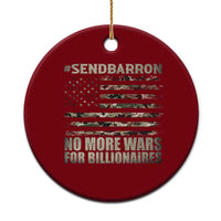 Send Barron Ceramic Ornament Vintage American Flag Camo Soldier Hashtag Meme