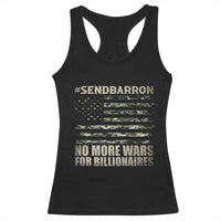 Send Barron Racerback Tank Top Vintage American Flag Camo Soldier Hashtag Meme