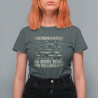 Send Barron T Shirt For Women Vintage American Flag Camo Soldier Hashtag Meme