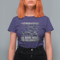 Send Barron T Shirt For Women Vintage American Flag Camo Soldier Hashtag Meme
