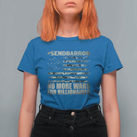 Send Barron T Shirt For Women Vintage American Flag Camo Soldier Hashtag Meme