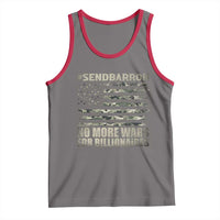 Send Barron Tank Top Vintage American Flag Camo Soldier Hashtag Meme