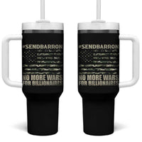 Send Barron Tumbler With Handle Vintage American Flag Camo Soldier Hashtag Meme