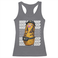 Funny Burnt Peanut Goop Racerback Tank Top Burnt Corn Meme Viral Humor