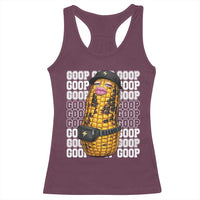 Funny Burnt Peanut Goop Racerback Tank Top Burnt Corn Meme Viral Humor