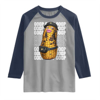 Funny Burnt Peanut Goop Raglan Shirt Burnt Corn Meme Viral Humor