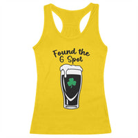 Funny St Patrick’s Day Beer Racerback Tank Top Found The G Spot
