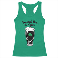 Funny St Patrick’s Day Beer Racerback Tank Top Found The G Spot