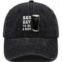Irish Shamrock Beer Washed Cotton Baseball Cap Bad Day To Be A Beer