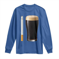 Irish Shamrock Beer Smoking Pub Drinking Humor Long Sleeve Shirt