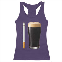 Irish Shamrock Beer Smoking Pub Drinking Humor Racerback Tank Top