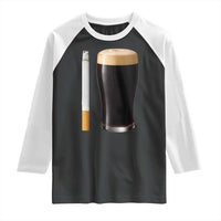 Irish Shamrock Beer Smoking Pub Drinking Humor Raglan Shirt