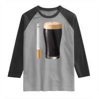 Irish Shamrock Beer Smoking Pub Drinking Humor Raglan Shirt