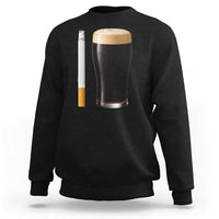 Irish Shamrock Beer Smoking Pub Drinking Humor Sweatshirt