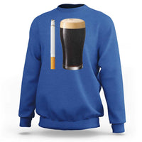 Irish Shamrock Beer Smoking Pub Drinking Humor Sweatshirt
