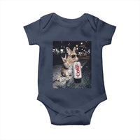 Funny Bunny Drinking Diet Coke Baby Onesie Vintage 90s Graphic Meme