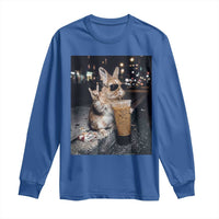 Funny Bunny Drinking Diet Coke Long Sleeve Shirt Vintage 90s Graphic Meme