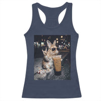 Funny Bunny Drinking Diet Coke Racerback Tank Top Vintage 90s Graphic Meme
