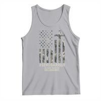 Send Barron Tank Top Vintage American Flag Camo Hashtag Protest Meme