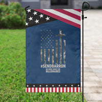 Send Barron Garden Flag Vintage American Flag Camo Hashtag Protest Meme