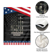 Send Barron Garden Flag Vintage American Flag Camo Hashtag Protest Meme