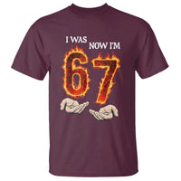 I Was 6 Now I'm 7 Birthday T Shirt Funny Six Seven Meme 67 Flame