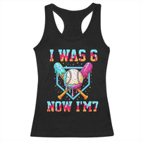 I Was 6 Now I'm 7 Racerback Tank Top Baseball Ice Cream Drip Number 67 Player 67th Birthday