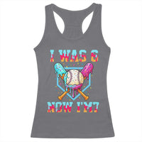I Was 6 Now I'm 7 Racerback Tank Top Baseball Ice Cream Drip Number 67 Player 67th Birthday