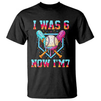 I Was 6 Now I'm 7 T Shirt Baseball Ice Cream Drip Number 67 Player 67th Birthday