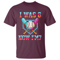 I Was 6 Now I'm 7 T Shirt Baseball Ice Cream Drip Number 67 Player 67th Birthday