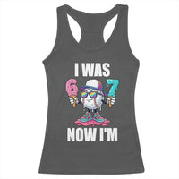 I Was 6 Now I'm 7 Racerback Tank Top Baseball Ice Cream Drip Number 67 Player