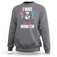 I Was 6 Now I'm 7 Sweatshirt Baseball Ice Cream Drip Number 67 Player