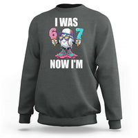 I Was 6 Now I'm 7 Sweatshirt Baseball Ice Cream Drip Number 67 Player