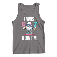 I Was 6 Now I'm 7 Tank Top Baseball Ice Cream Drip Number 67 Player