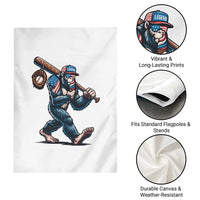 Funny Bigfoot Baseball Garden Flag Sasquatch American Flag Ice Cream - Wonder Print Shop