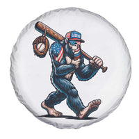 Funny Bigfoot Baseball Spare Tire Cover Sasquatch American Flag Ice Cream - Wonder Print Shop