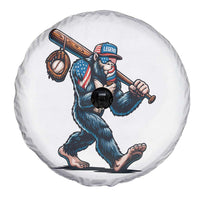 Funny Bigfoot Baseball Spare Tire Cover Sasquatch American Flag Ice Cream - Wonder Print Shop