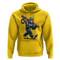 Funny Bigfoot Baseball Hoodie Sasquatch American Flag Ice Cream - Wonder Print Shop