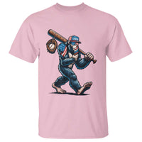 Funny Bigfoot Baseball T Shirt Sasquatch American Flag Ice Cream - Wonder Print Shop