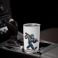 Funny Bigfoot Baseball Tumbler Cup Sasquatch American Flag Ice Cream