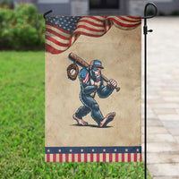 Funny Bigfoot Baseball Garden Flag Sasquatch American Flag Ice Cream