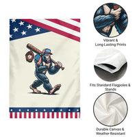Funny Bigfoot Baseball Garden Flag Sasquatch American Flag Ice Cream