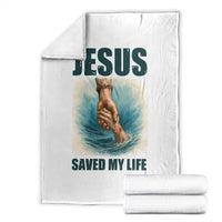 Jesus Saved My Life Throw Blanket Christian Bible Verse - Wonder Print Shop